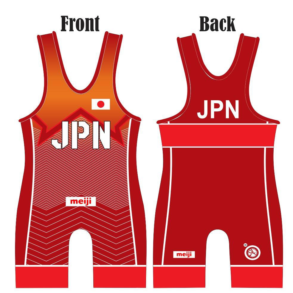 2020 Japan World Team Wrestling Singlet Red