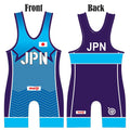 2020 Japan World Team Wrestling Singlet Blue
