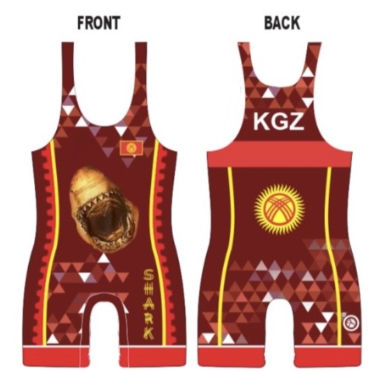 Kyrgyzstan World Team Wrestling Singlet Red