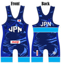 2025 Japan World Championship Wrestling Singlet Blue