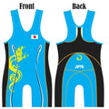 Vintage Japan Wrestling Wrestling Singlet Blue