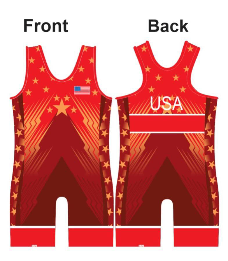 Team USA World Team Wrestling Singlet Red
