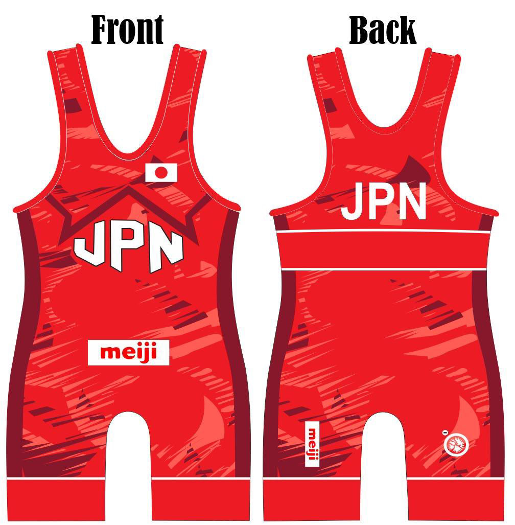 2025 Japan World Team Wrestling Singlet Red