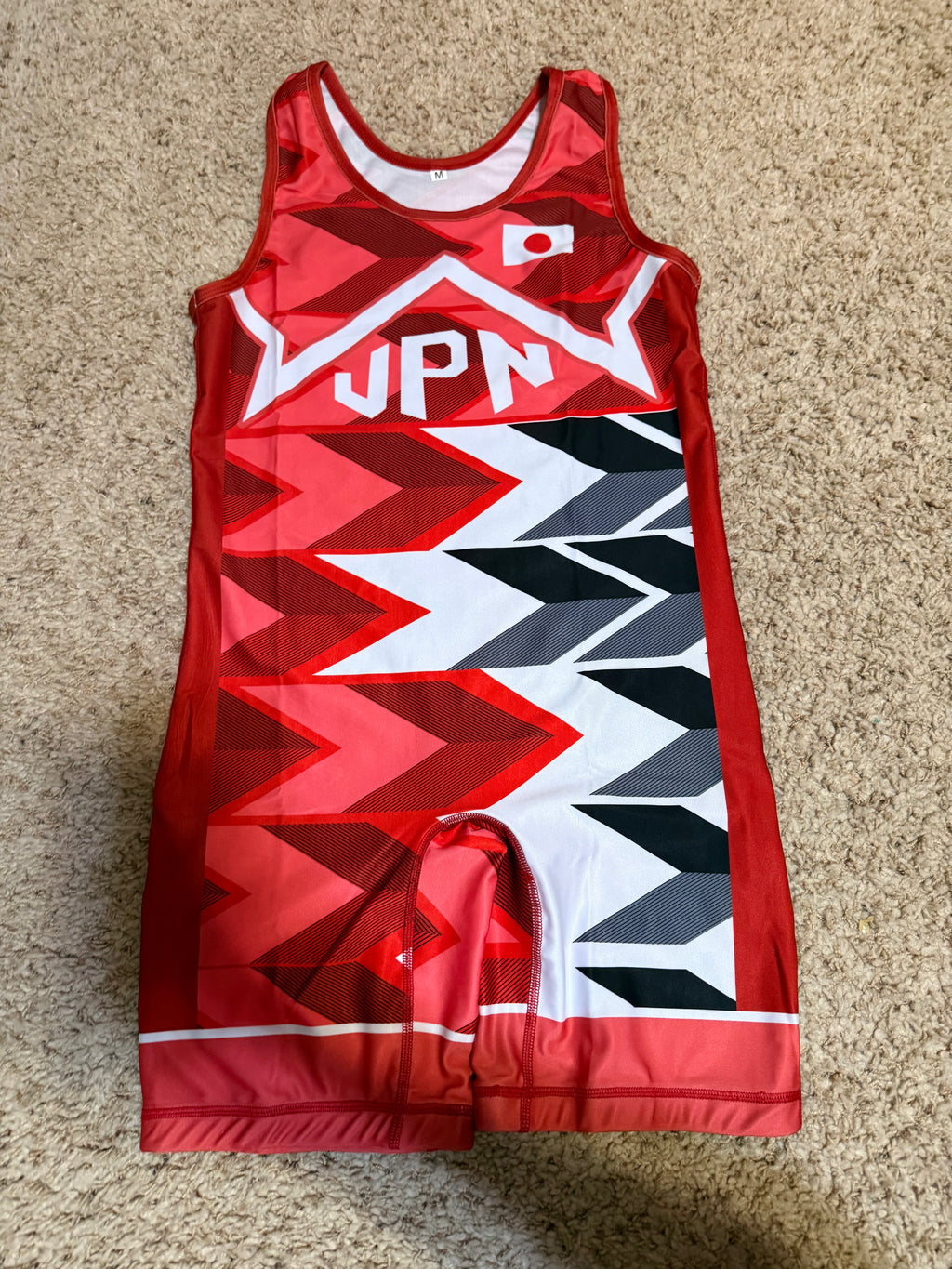2024 Paris Olympic Team Japan World Team Wrestling Singlets Red