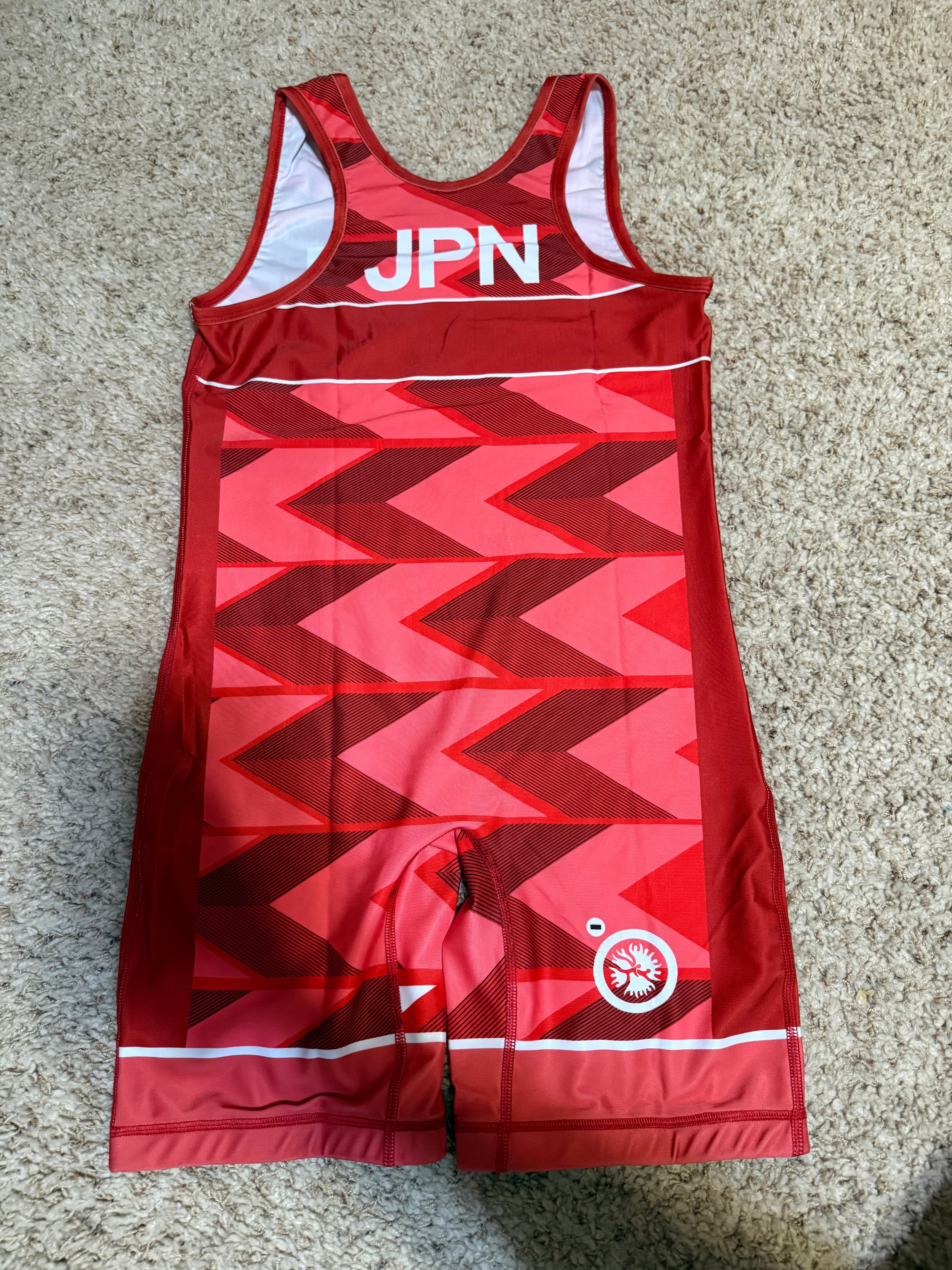 2024 Paris Olympic Team Japan World Team Wrestling Singlets Red