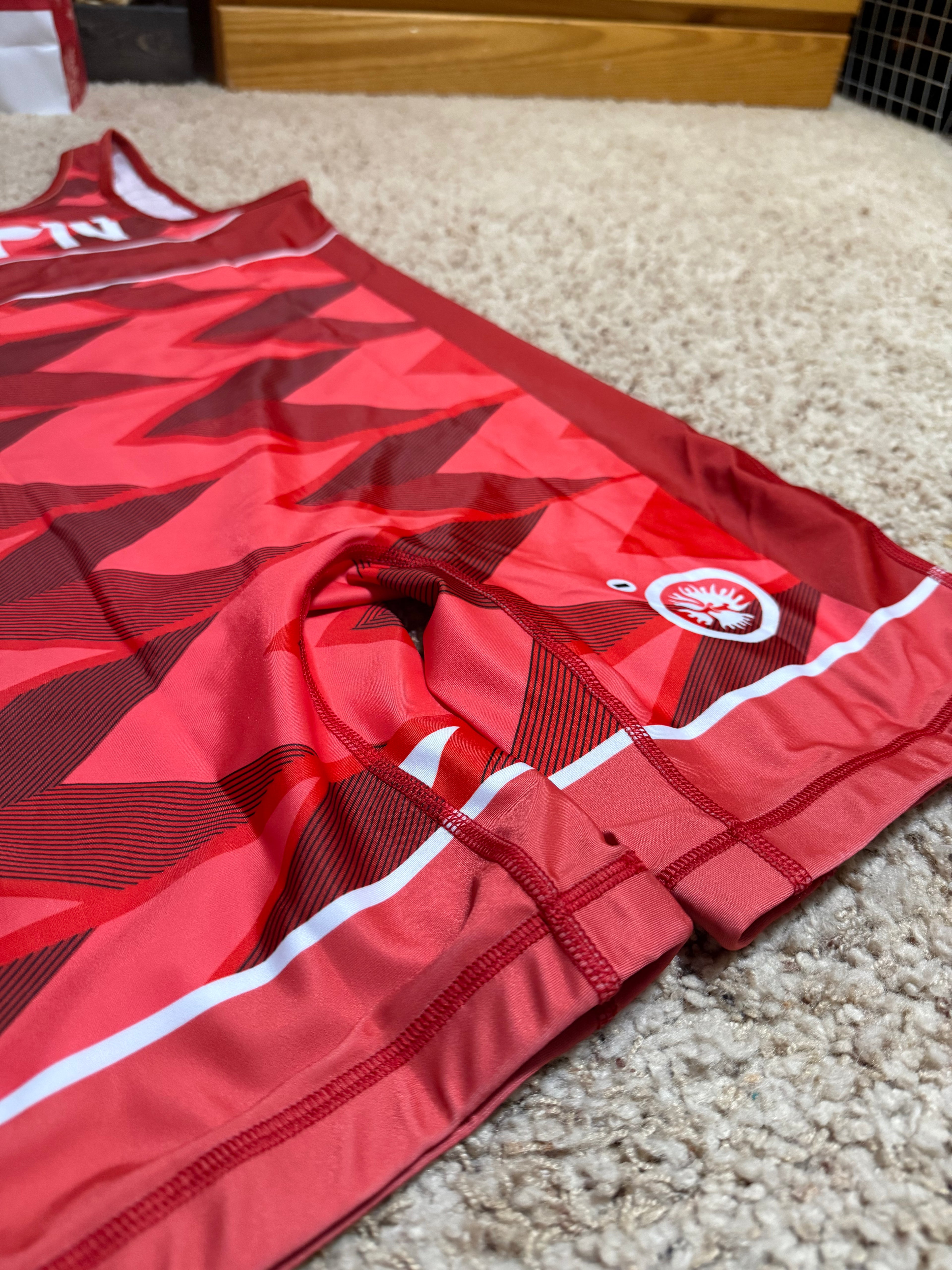 2024 Paris Olympic Team Japan World Team Wrestling Singlets Red