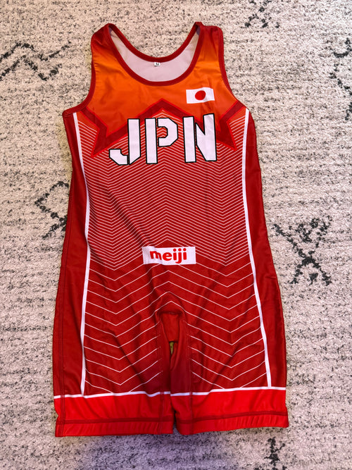 2020 Japan World Team Wrestling Singlet Red