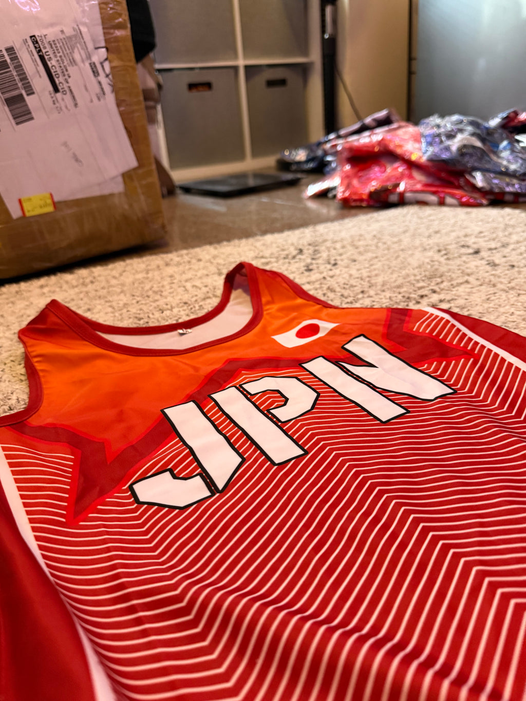 2020 Japan World Team Wrestling Singlet Red