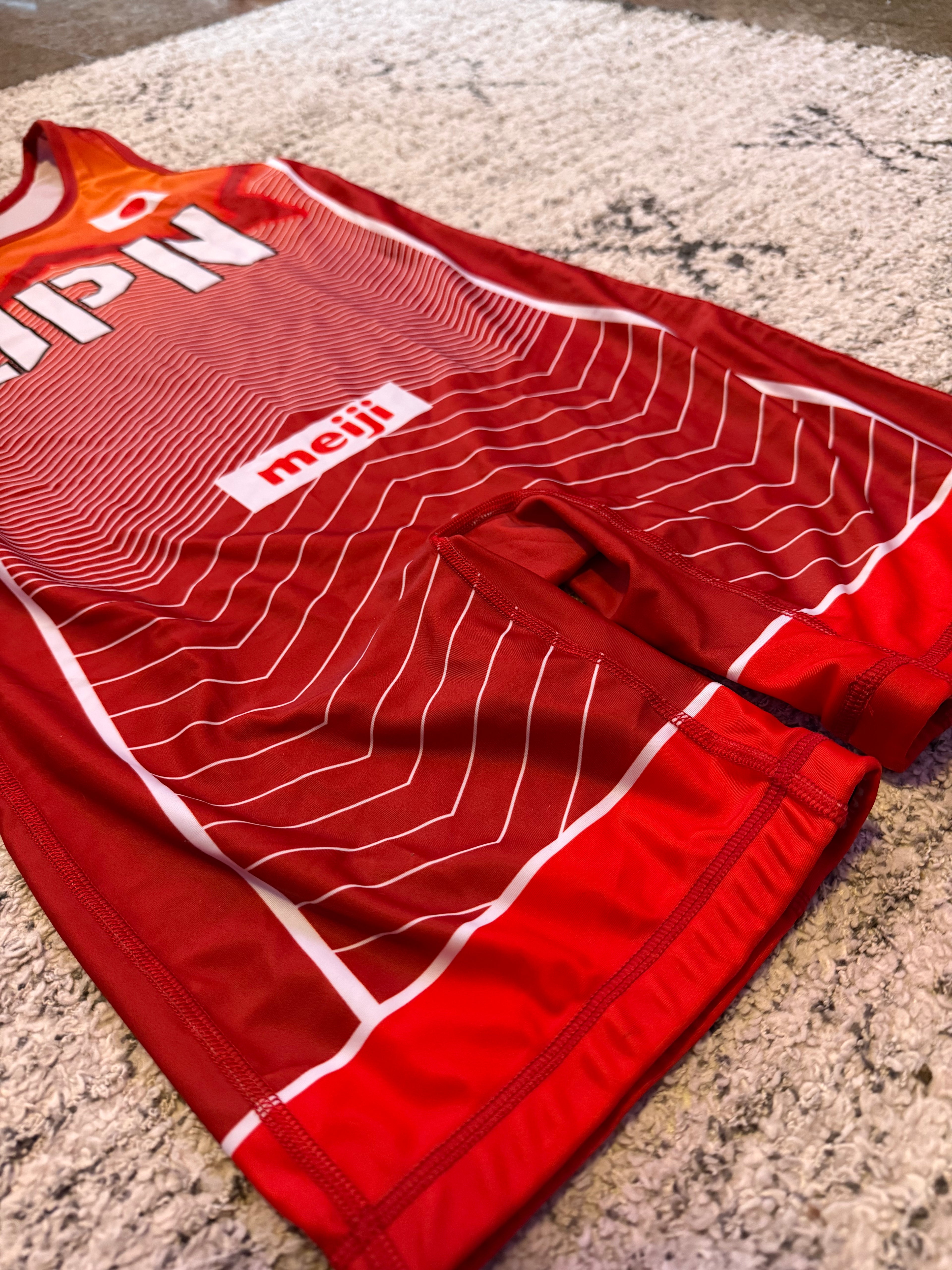 2020 Japan World Team Wrestling Singlet Red