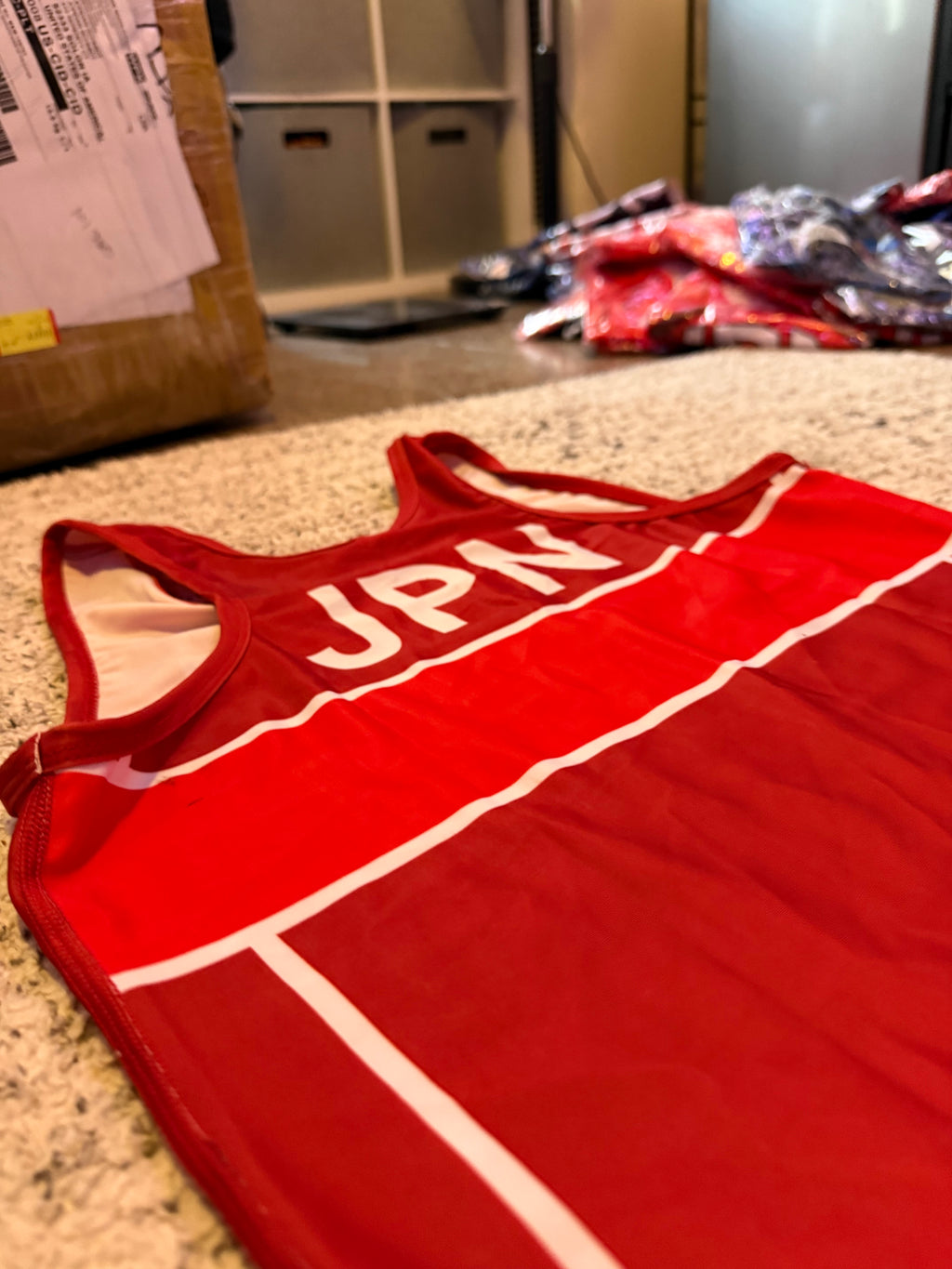 2020 Japan World Team Wrestling Singlet Red