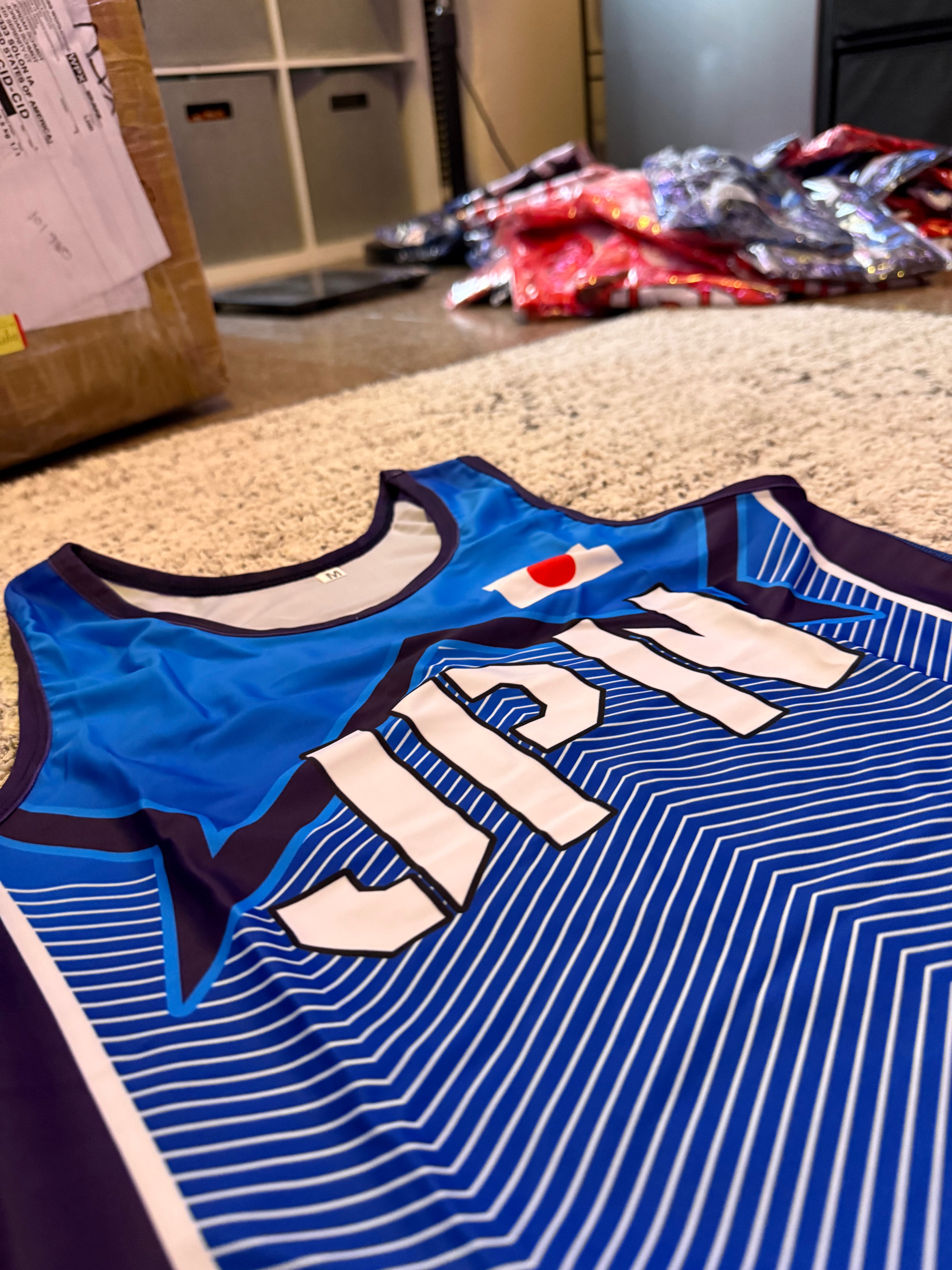 2020 Japan World Team Wrestling Singlet Blue