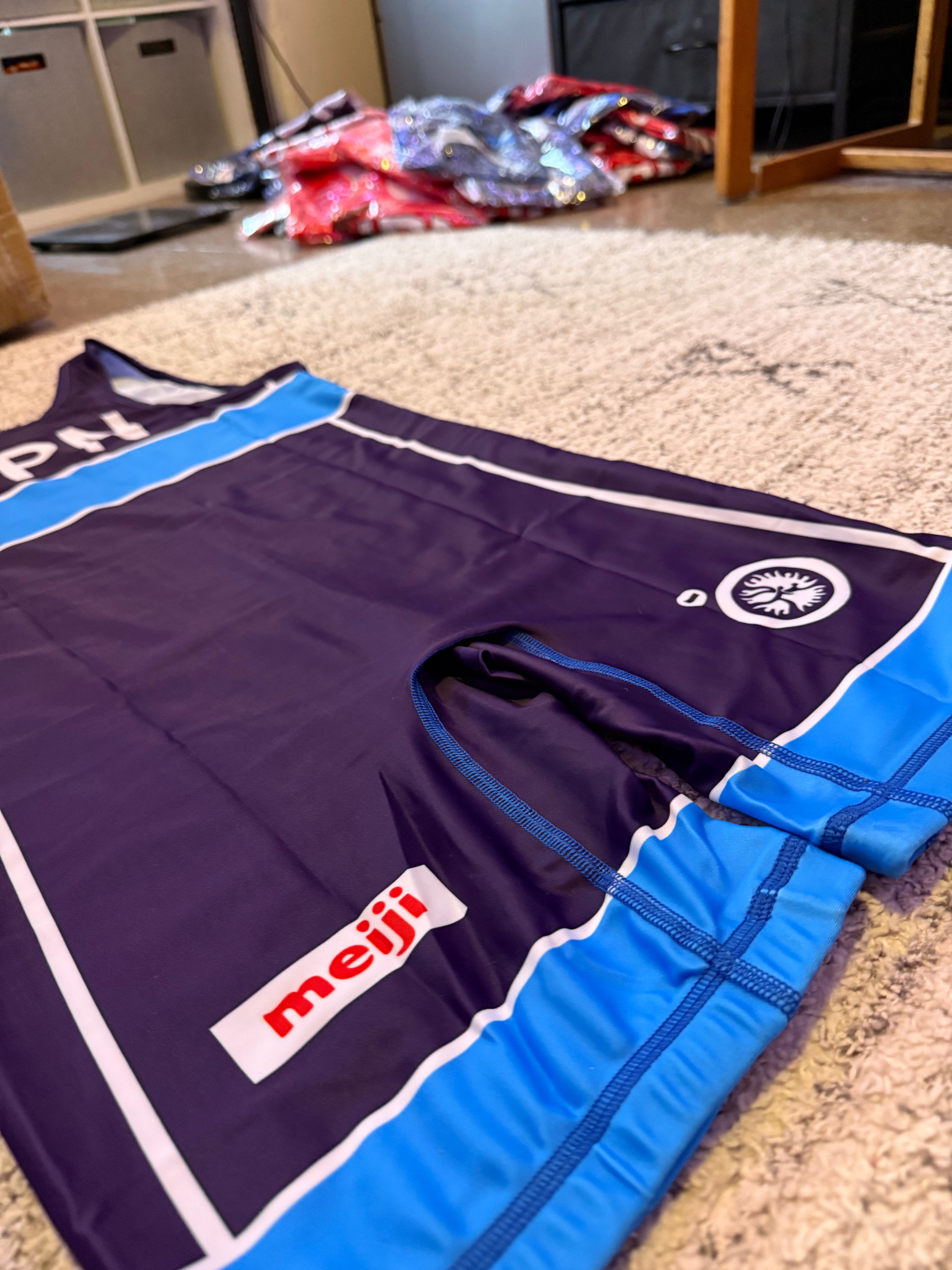 2020 Japan World Team Wrestling Singlet Blue