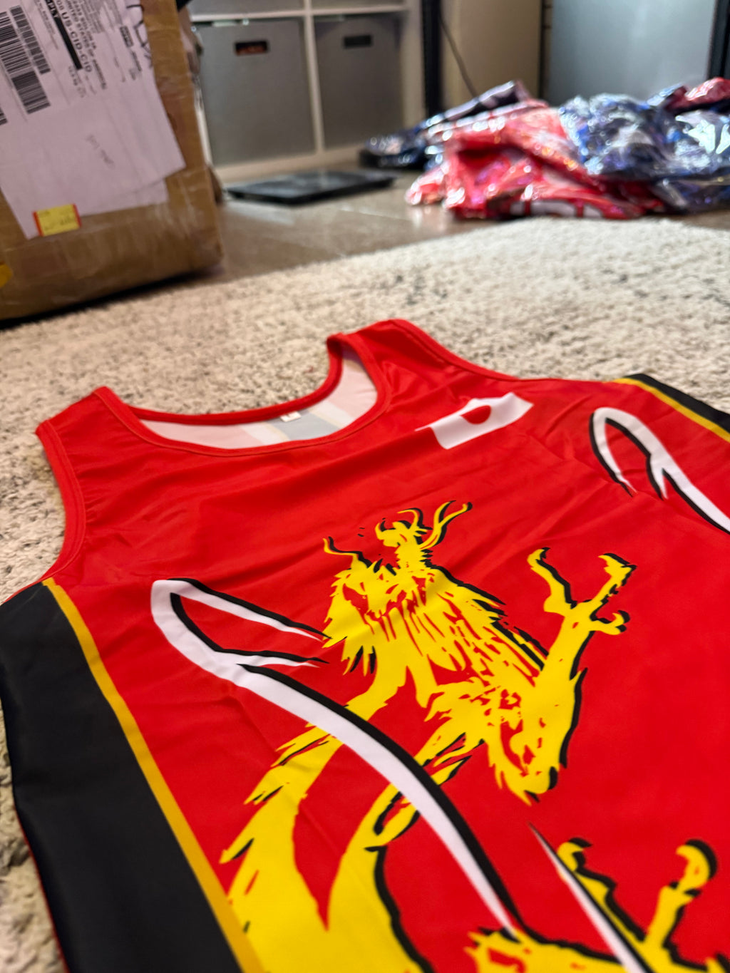Vintage Japan World Team Wrestling Singlet Red
