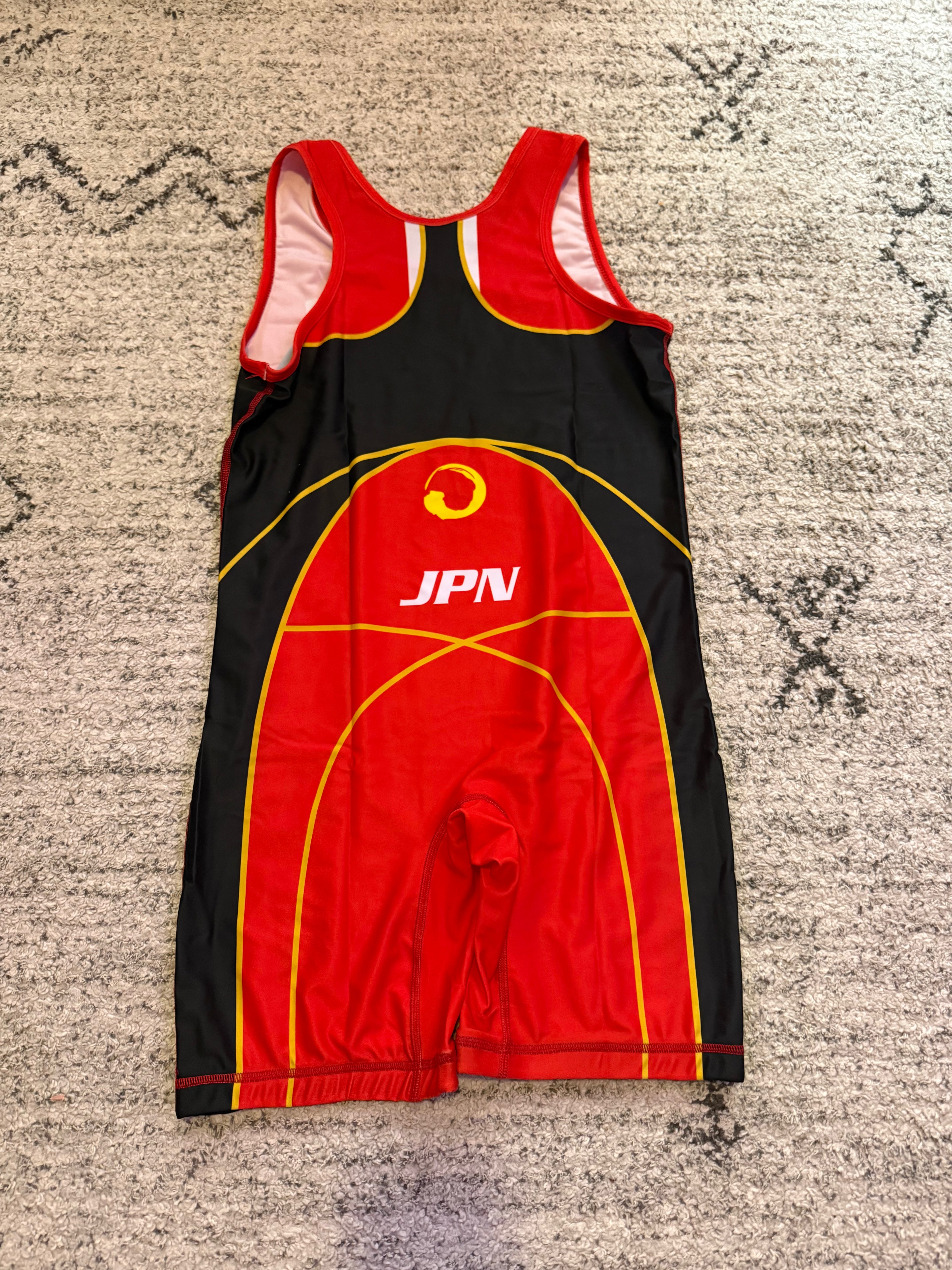 Vintage Japan World Team Wrestling Singlet Red