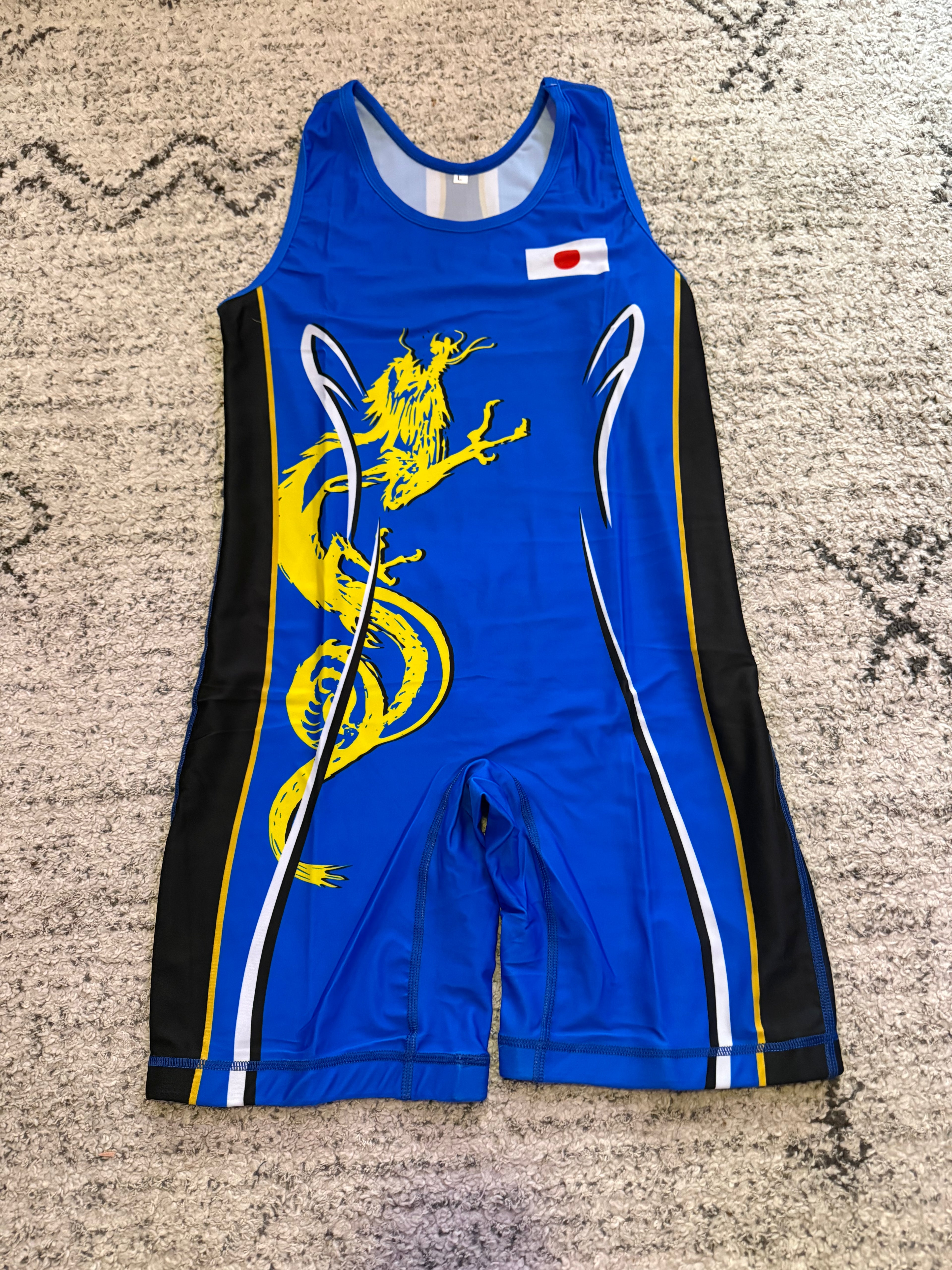Vintage Japan Wrestling Wrestling Singlet Blue
