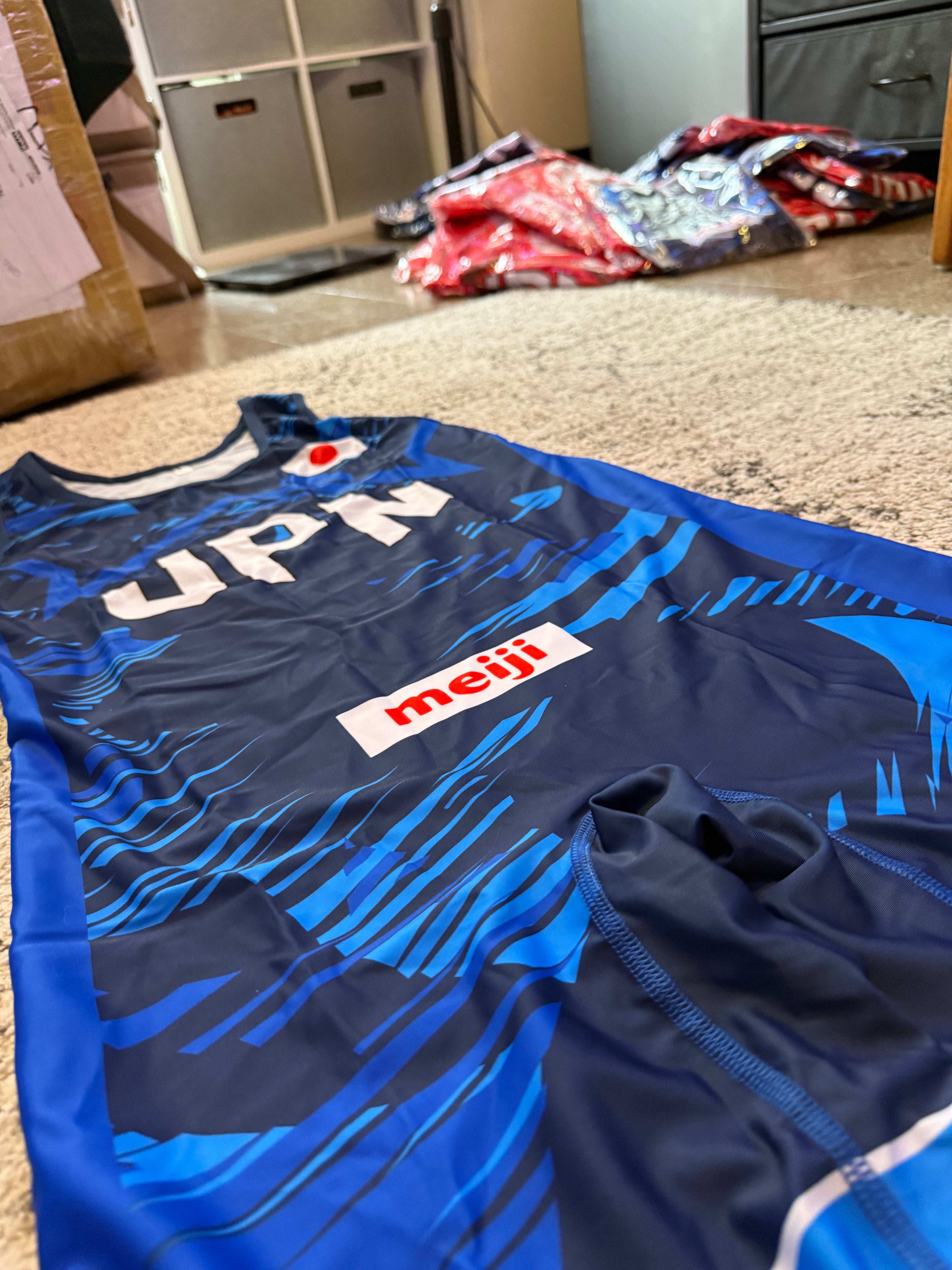 2025 Japan World Championship Wrestling Singlet Blue