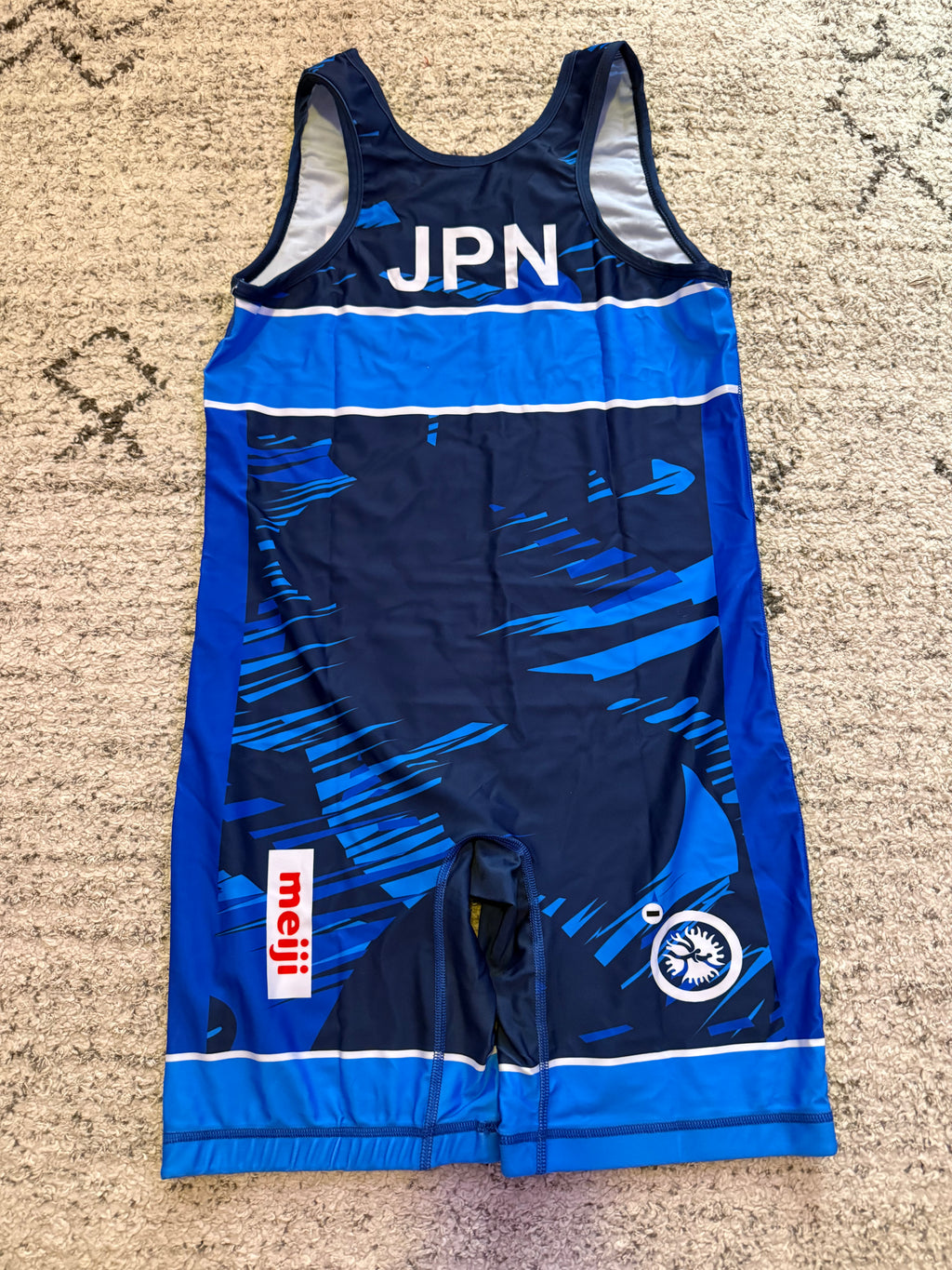 2025 Japan World Championship Wrestling Singlet Blue