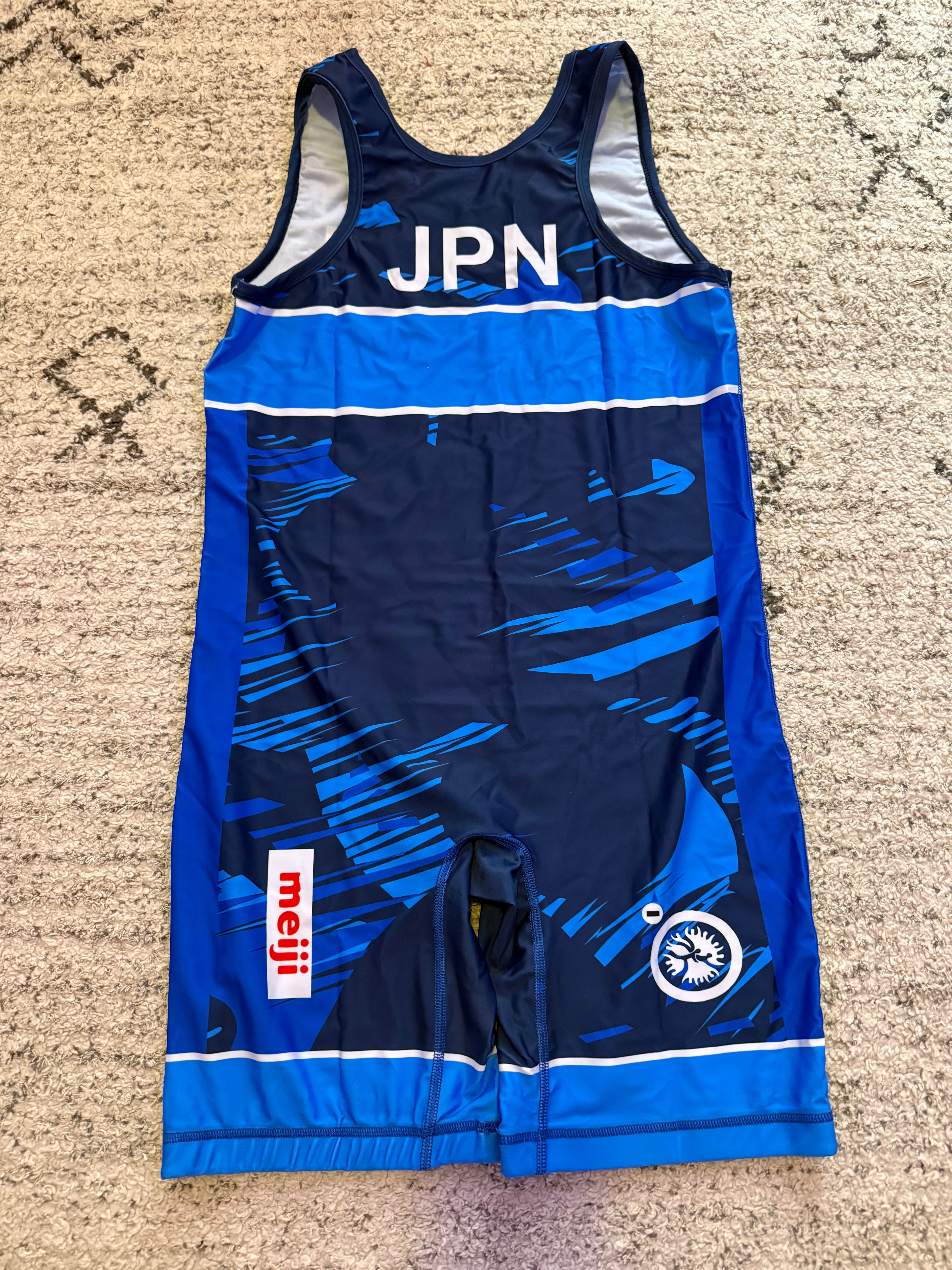 2025 Japan World Championship Wrestling Singlet Blue