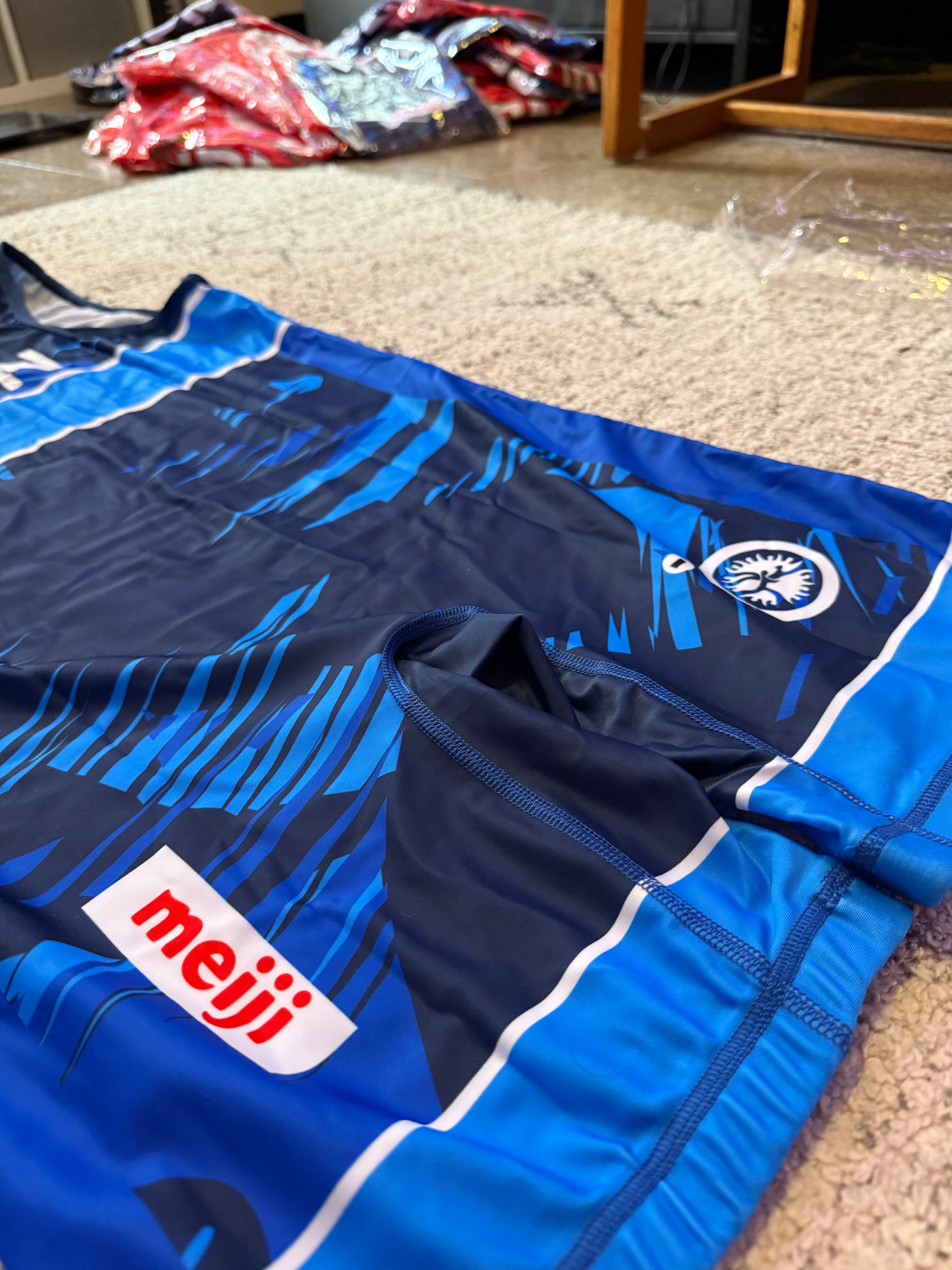 2025 Japan World Championship Wrestling Singlet Blue