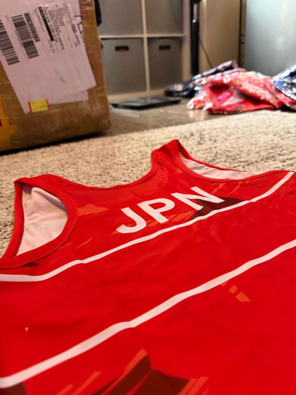2025 Japan World Team Wrestling Singlet Red