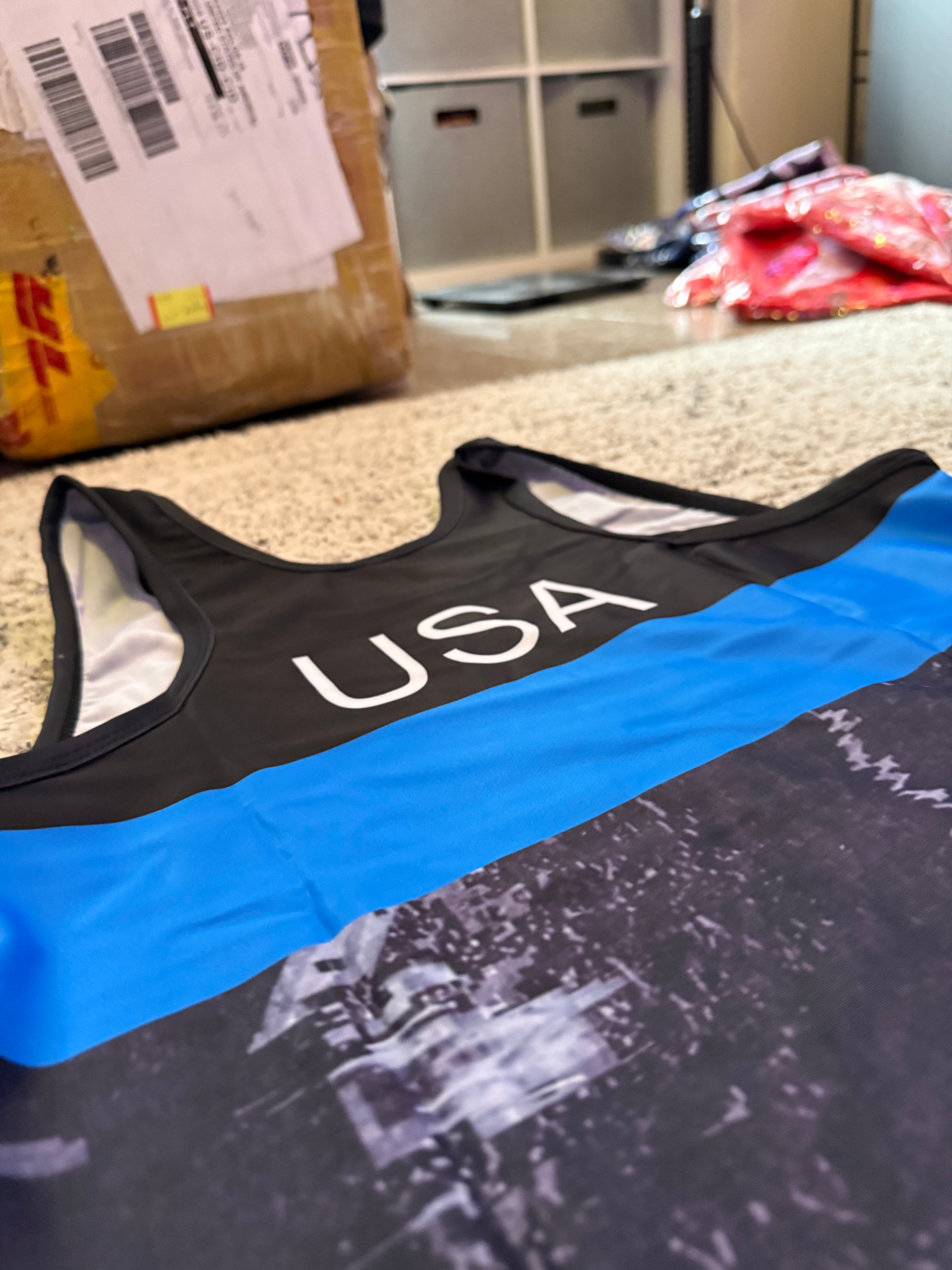 Sunkist Kids RTC Wrestling Singlet Blue