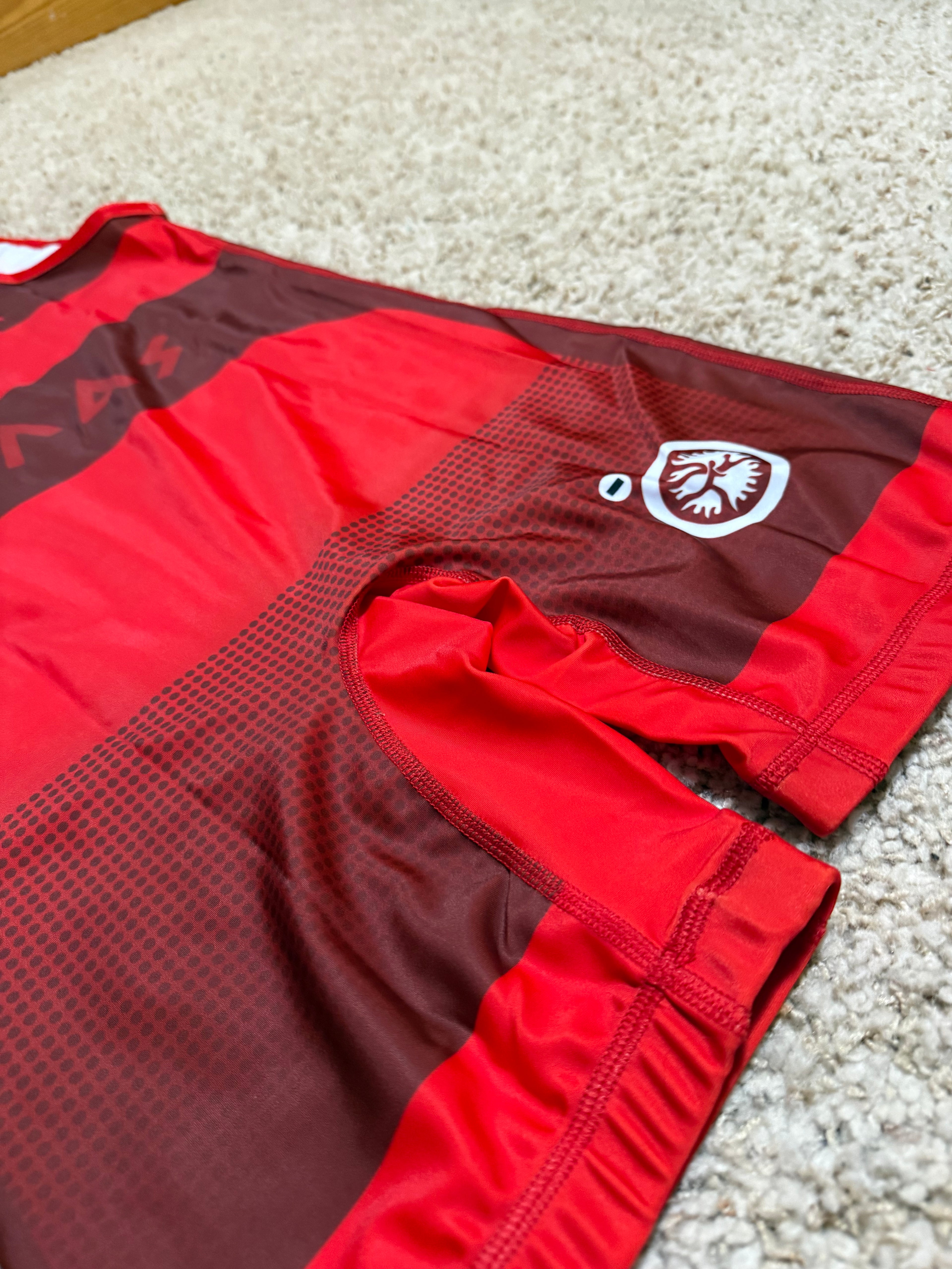 Greece World Team Wrestling Singlet Red