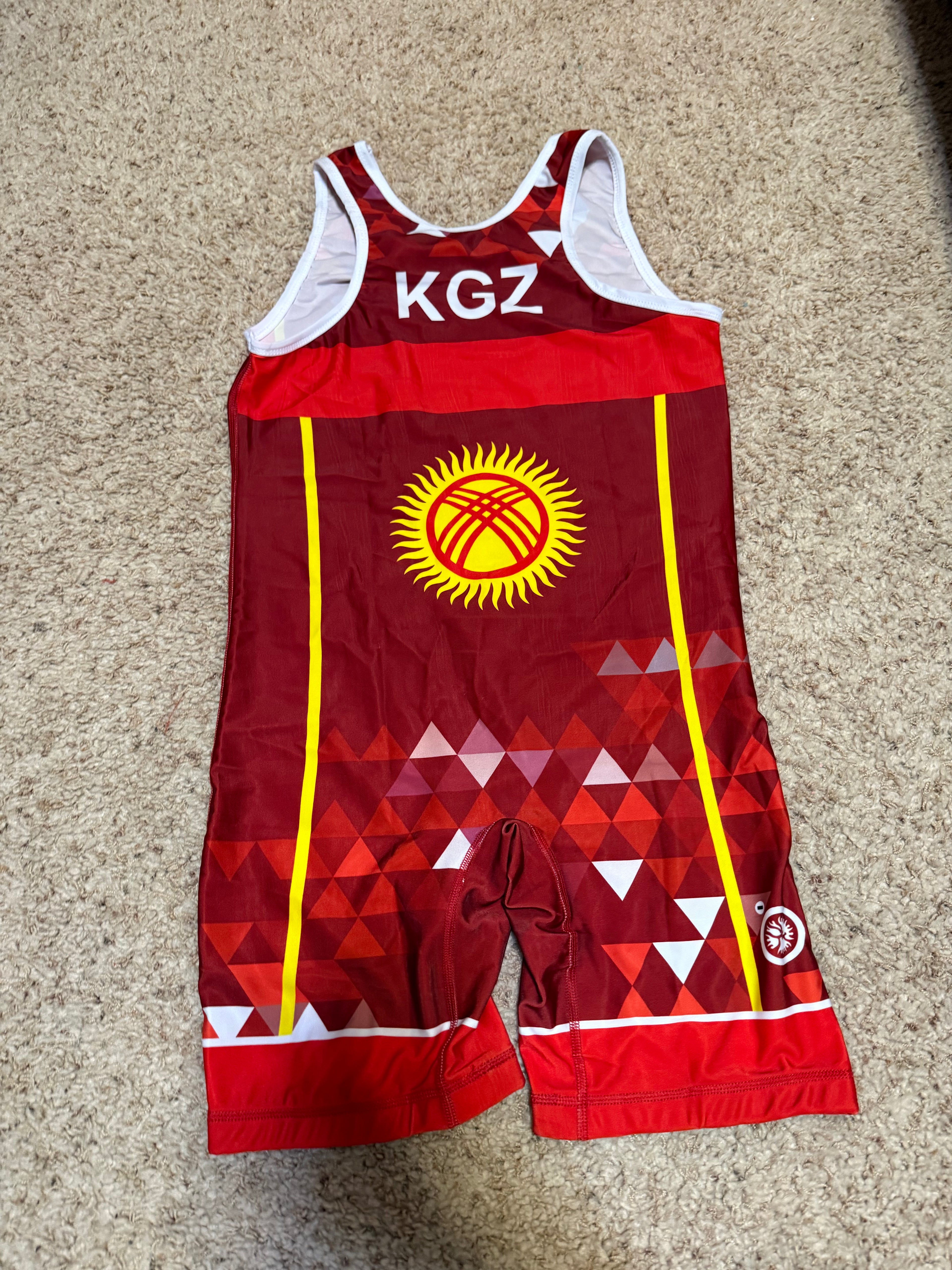 Kyrgyzstan World Team Wrestling Singlet Red