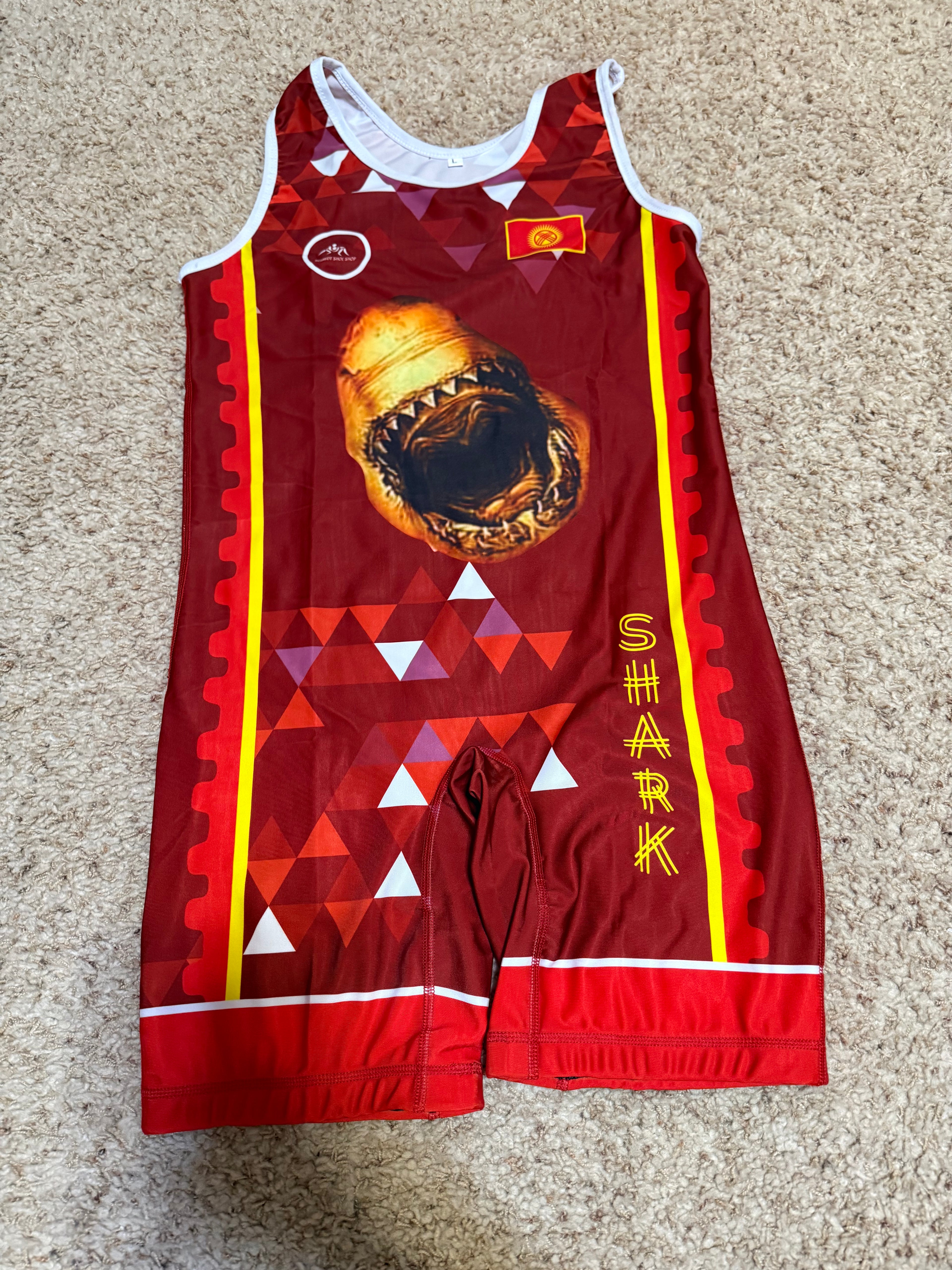 Kyrgyzstan World Team Wrestling Singlet Red