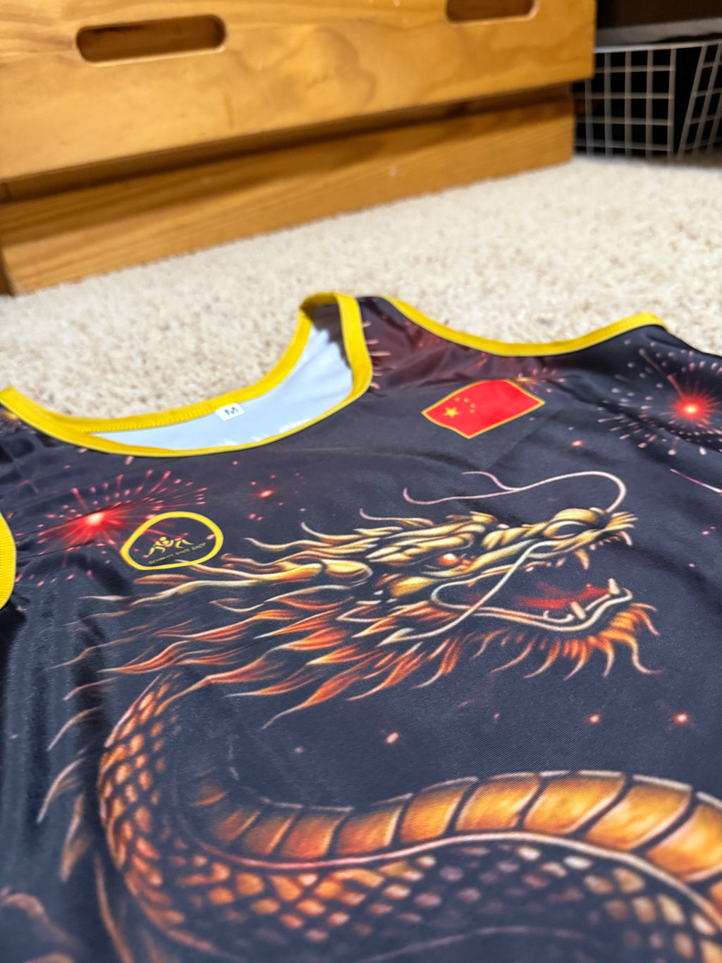 Custom Red China Wrestling Singlet