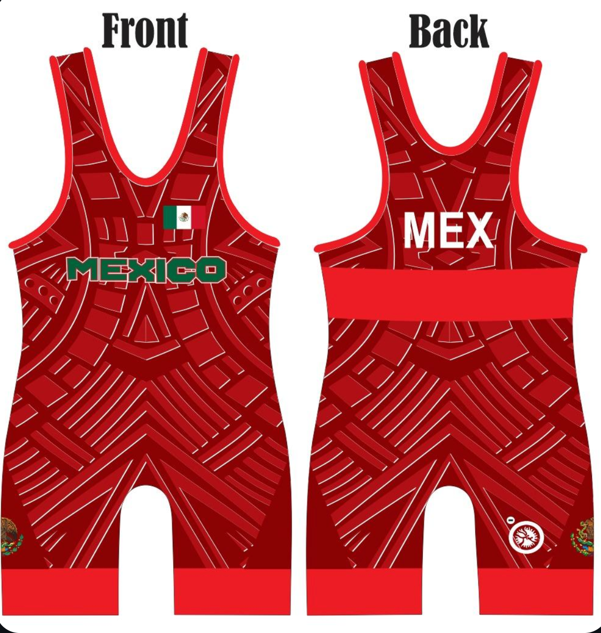 Team Mexico World Team Wrestling Singlet Red