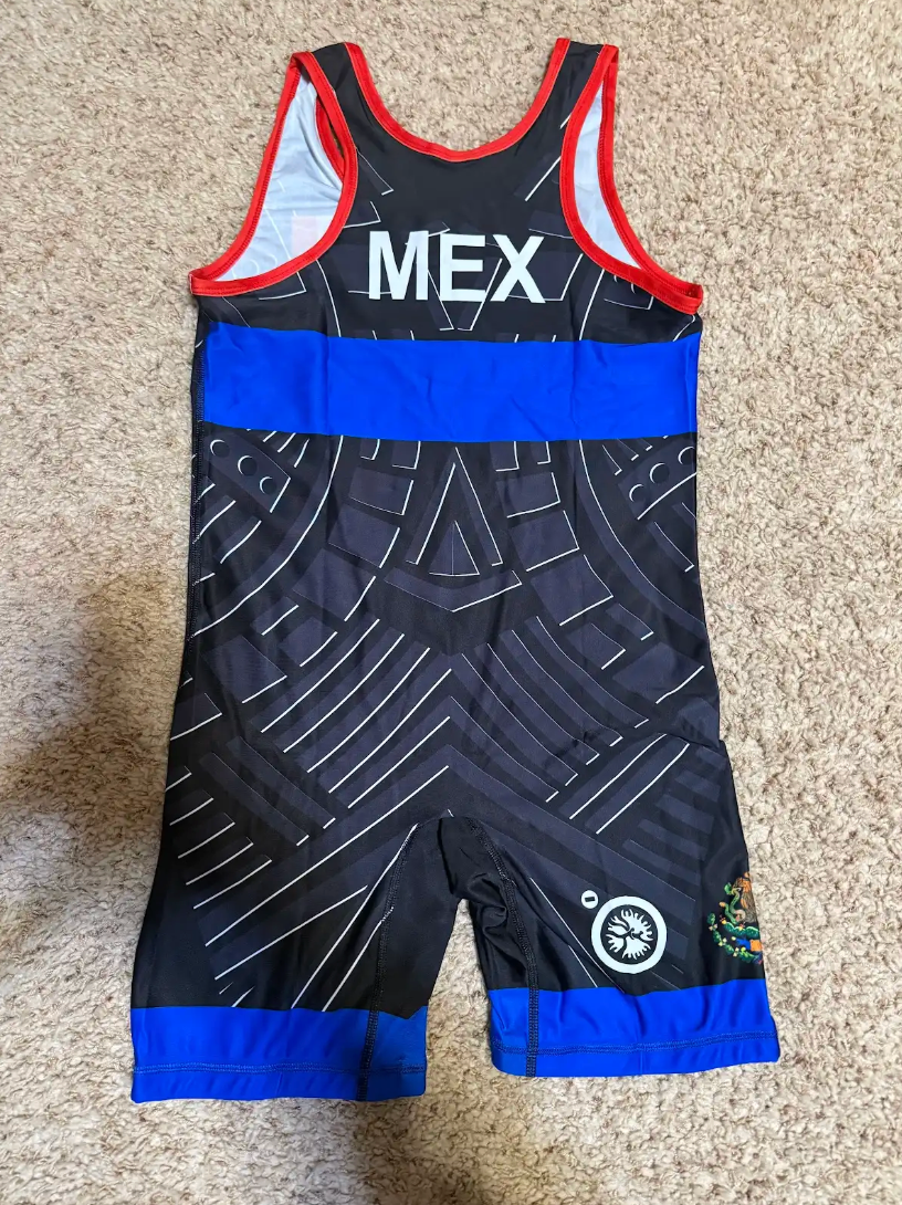 Team Mexico World Team Wrestling Singlet Blue