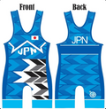 2024 Paris Olympic Team Japan World Team Wrestling Singlets Blue
